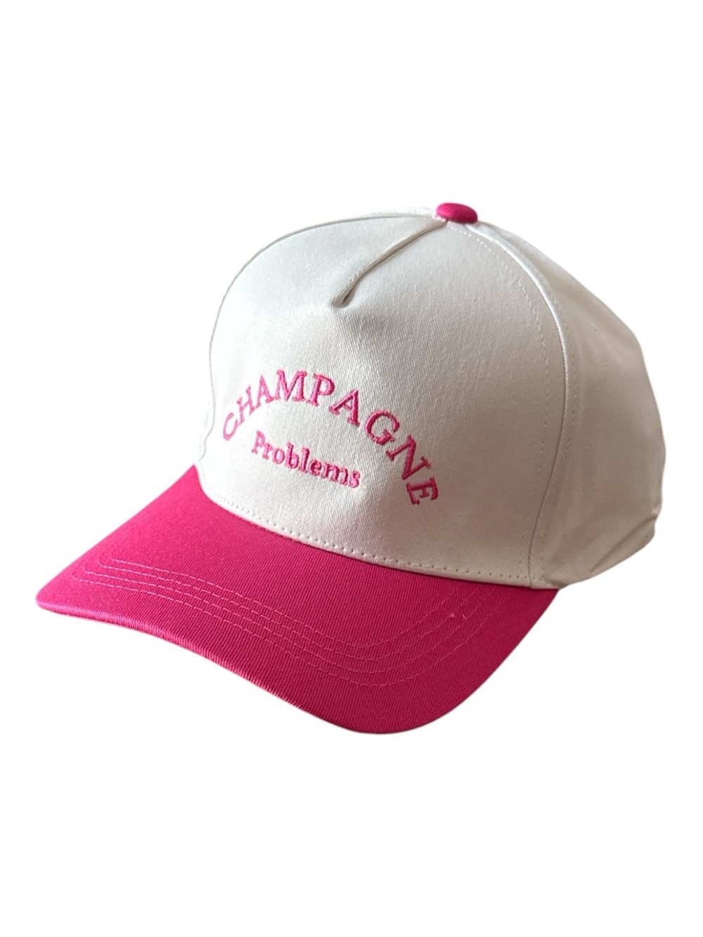 Champagne Problems Pink & Cream Baseball Cap